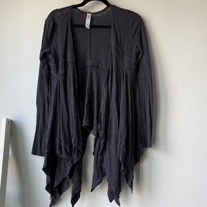 Elegant Black Drape Cardigan